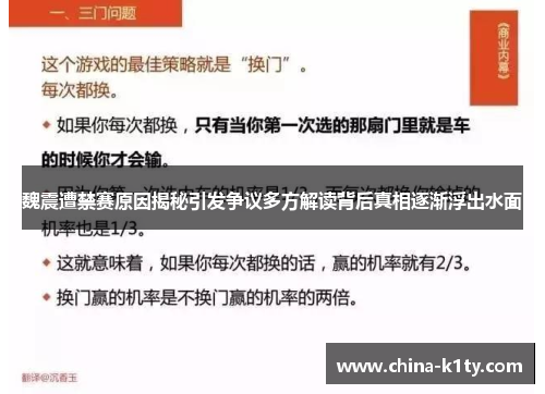 魏震遭禁赛原因揭秘引发争议多方解读背后真相逐渐浮出水面